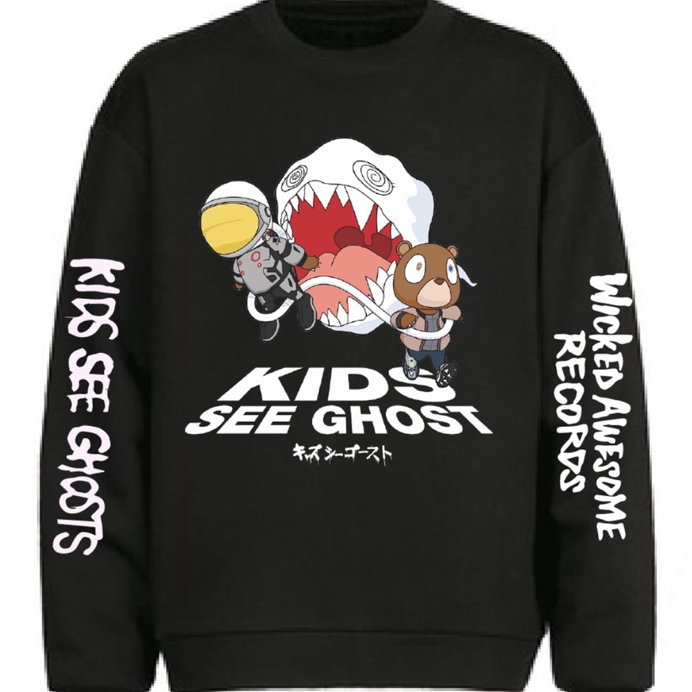 Kanye West x Kid Cudi Kids See ghosts Hoodie New S-4XL Unisex